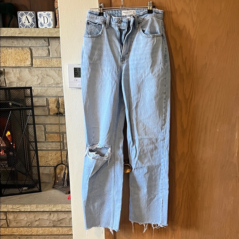 Abercrombie & Fitch Light Blue Straight Leg Jeans